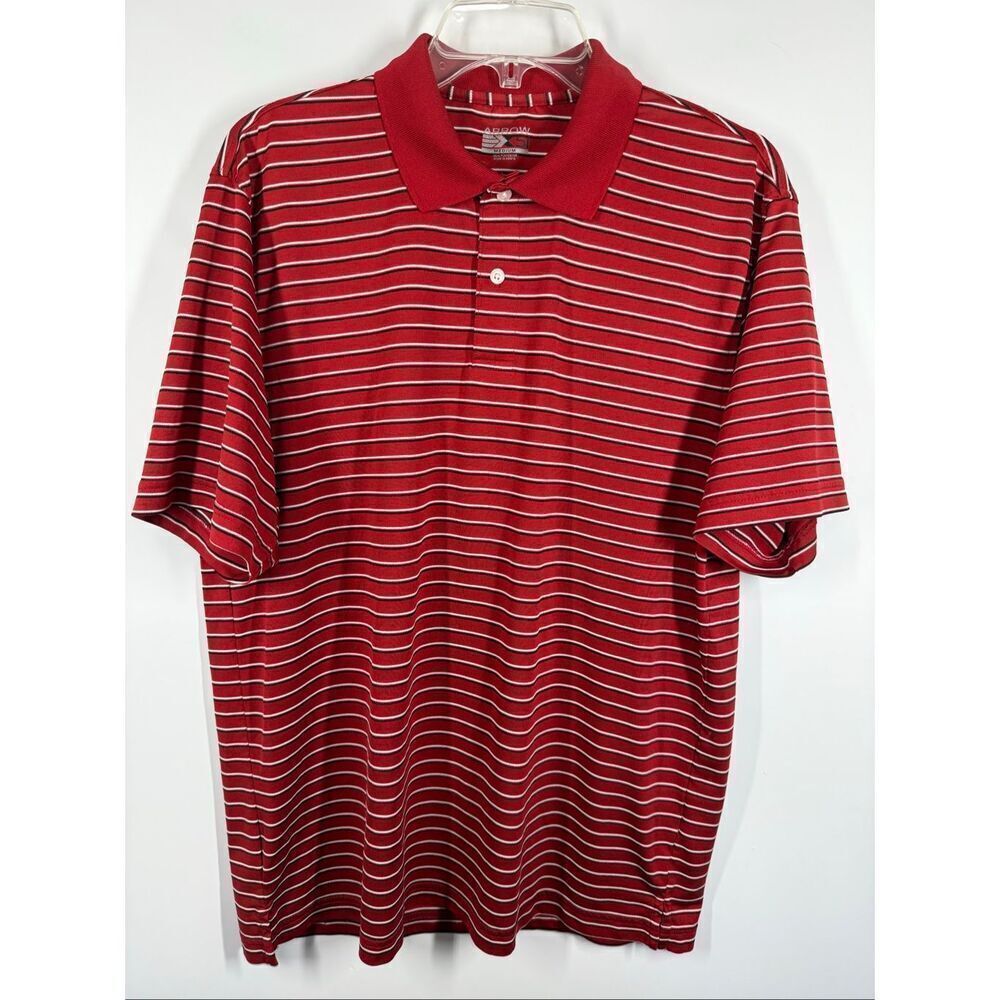 Arrow Men’s striped polo style shirt size medium